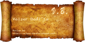 Velzer Beáta névjegykártya